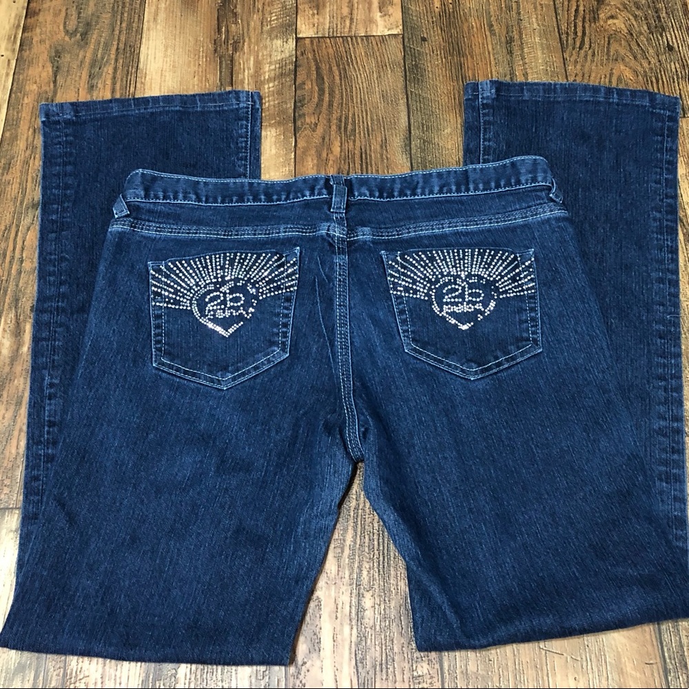 Bombshell Bebe Dark Wash Blue Jeans Bootcut 30